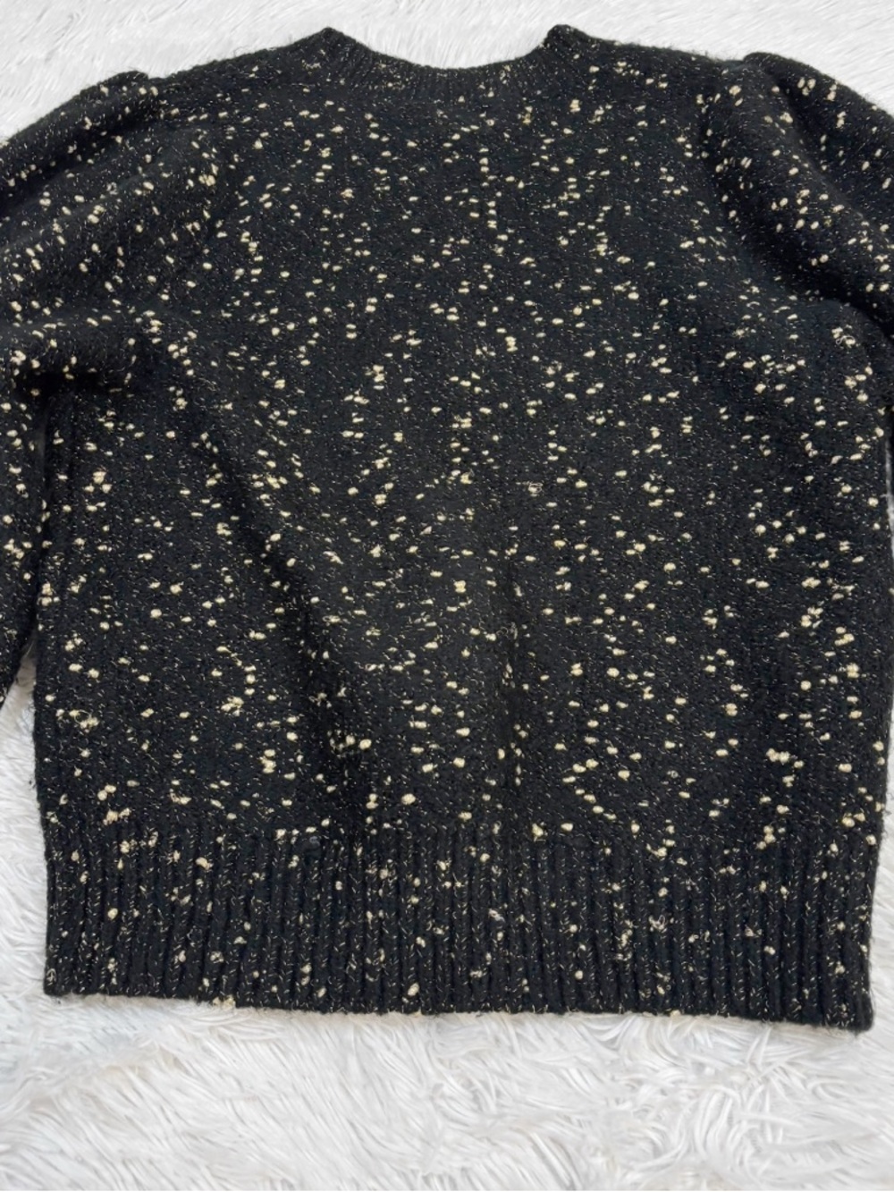 Cozy Black Speckled Crewneck Sweater - Picture 8 of 8